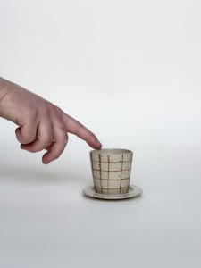 Filiżanka na espresso ze spodkiem - Kratka